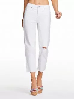 OJG Clothing Spotlight High Rise Straight Jeans In White