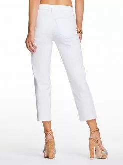 OJG Clothing Spotlight High Rise Straight Jeans In White