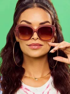 CIO Elegant Butterfly Sunglasses In Rose