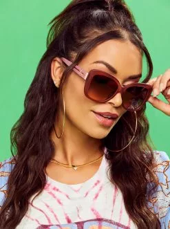 CIO Elegant Butterfly Sunglasses In Rose