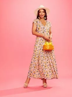 OJG Esther Maxi Dress In Whispered Forest New Arrivals