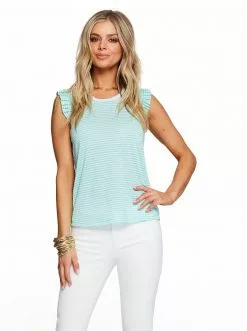 OJG Clothing Sage Tee In Gardenia Marine Green