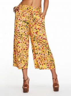 OJG Senna Pant In Golden Rod Acrylic Floral