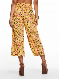 OJG Senna Pant In Golden Rod Acrylic Floral