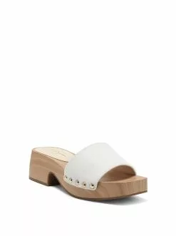 Camuto Rexile Platform Slide In White Shoes