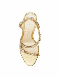 Camuto Jaycin High Heel Sandal In Gold Shoes