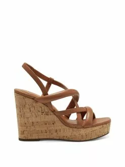 Camuto Simina Platform Wedge Sandal In Ginger Cookie
