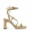 Camuto Zayve High Heel Thong Sandal In Gold