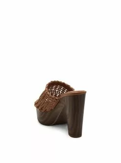 Camuto Shelbie Platform Slide In Ginger Cookie Shoes