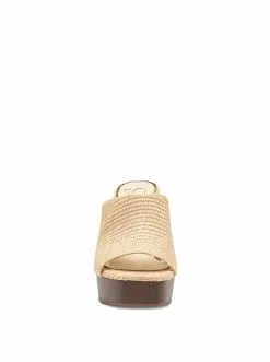 Camuto Shantelle Platform Wedge Slide In Natural