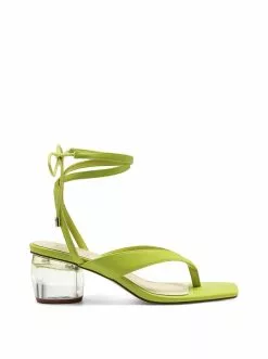 Camuto Sitelli Mid Heel Sandal In Green Shoes
