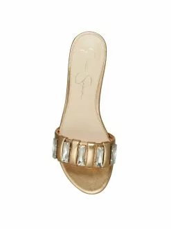 Camuto Amille Flat Slide In Gold Shoes