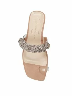 Camuto Rowine Flat Thong Slide In Clear