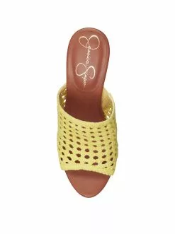 Camuto Shelbie Platform Slide In Yellow Shoes