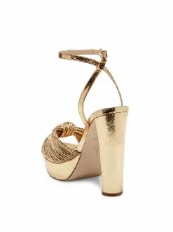 Camuto Shoes Immie Platform Sandal In Gold Snake