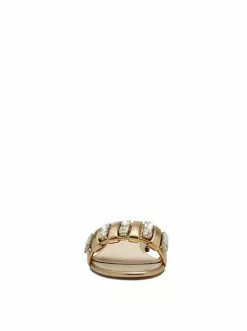 Camuto Amille Flat Slide In Gold Shoes