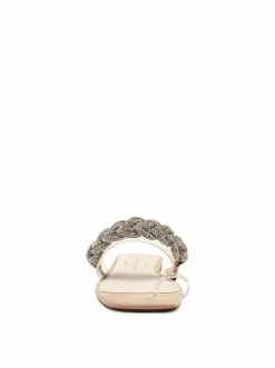 Camuto Rowine Flat Thong Slide In Clear