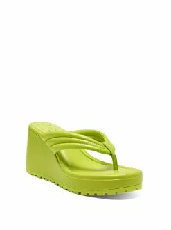 Camuto Kemnie Wedge Slide In Spring Green Shoes