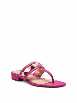 Camuto Shoes Movena Flat Thong Slide In Pink