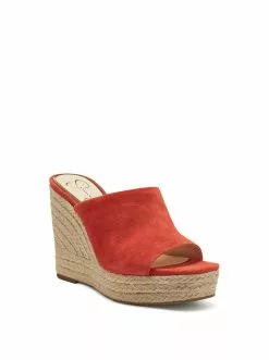 Camuto Shantelle Platform Wedge Slide In Orange New Arrivals