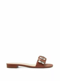 Camuto Amille Flat Slide In Ginger Cookie