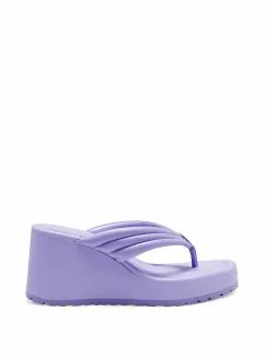 Camuto Kemnie Wedge Slide In Paisley Purple Shoes