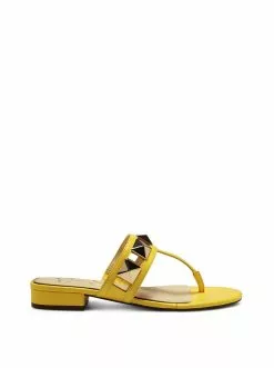 Camuto Movena Flat Thong Slide In Buttercup