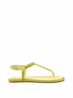 Camuto Oliara Flat T-Strap Sandal In Buttercup Shoes