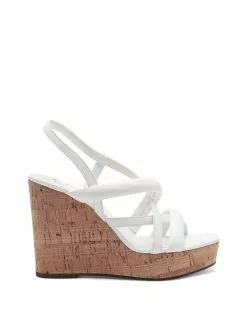 Camuto New Arrivals Simina Platform Wedge Sandal In White