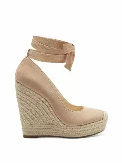 Camuto Zexie Platform Wedge In Almond