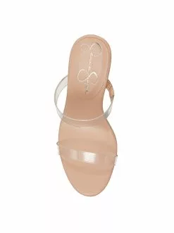 Camuto Tumile Platform Wedge Slide In Clear Shoes