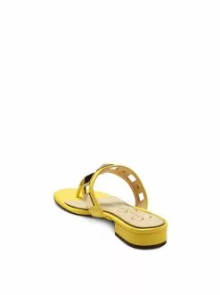 Camuto Movena Flat Thong Slide In Buttercup