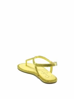 Camuto Oliara Flat T-Strap Sandal In Buttercup Shoes