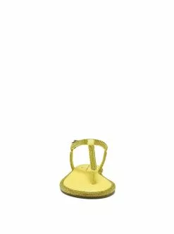 Camuto Oliara Flat T-Strap Sandal In Buttercup Shoes