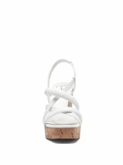 Camuto New Arrivals Simina Platform Wedge Sandal In White