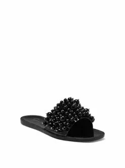 Camuto Shoes Kassime Flat Slide In Black Pearl