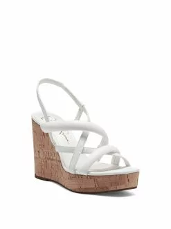 Camuto New Arrivals Simina Platform Wedge Sandal In White