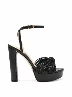 Camuto Immie Platform Sandal In Black Snake