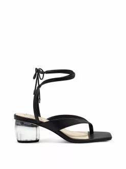 Camuto Sitelli Mid Heel Sandal In Black