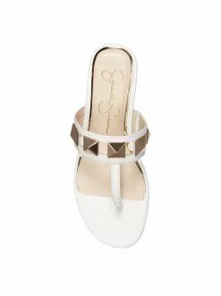 Camuto Movena Flat Thong Slide In White Shoes