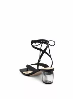 Camuto Sitelli Mid Heel Sandal In Black