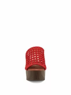 Camuto Shoes Shelbie Platform Slide In Red