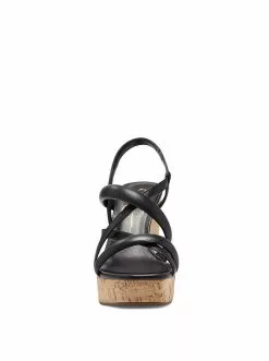 Camuto Simina Platform Wedge Sandal In Black