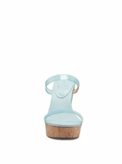 Camuto Shoes Tumile Platform Wedge Slide In Blue