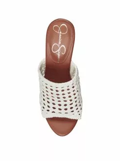 Camuto Shelbie Platform Slide In White Shoes