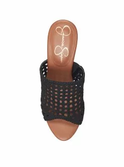 Camuto Best Sellers Shelbie Platform Slide In Black Woven