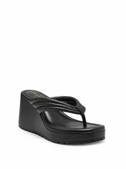 Camuto Shoes Kemnie Wedge Slide In Black