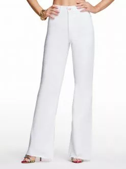OJG Tease High Rise Wide Leg Jeans In White Clothing