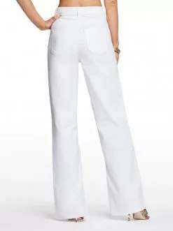 OJG Tease High Rise Wide Leg Jeans In White Clothing