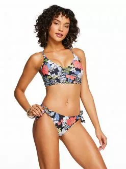 Amerex Tropical Punch Cropped Cami In Mandarin Swim